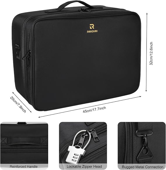 Amazon.co.jp: Relavel メイクアップバッグ トラベル メイクアップ